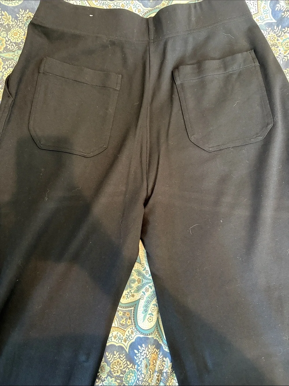 Max Studio Black Wide-Leg Knit Pants with Pockets